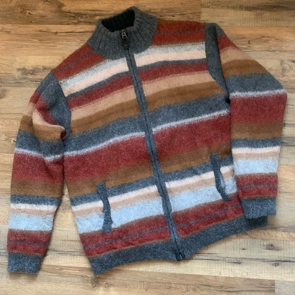🦙Alpaca Wool🦙WALIKI Cardigan Full Zipper & Lined Gorgeous Colorway  Pockets too! - Picture 2 of 16